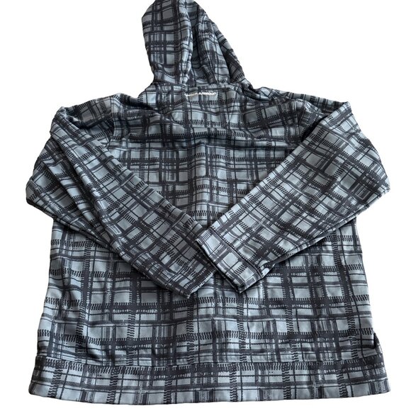 Under Armour Men's XL Blue Checked Fleece Lined Loose Fit Hoodie - Picture 2 of 5